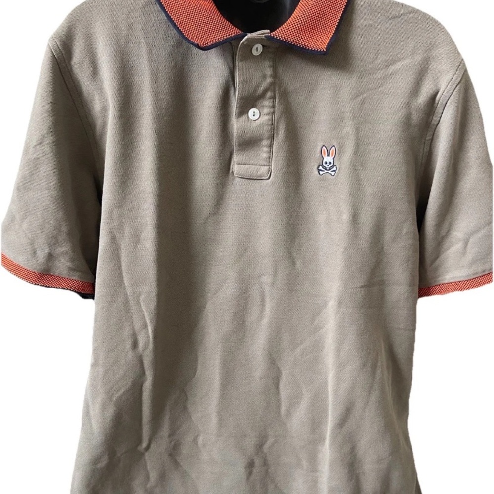 Psycho Bunny MENS RODEO PIQUE POLO SHIRT - B6K609A2PC, Sz 7 Extra Large XL